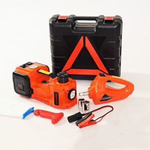 전기 유압 자동차 잭 키트 충격 렌치 포함 타이어 팽창기 수리 리프트 도구 4 in 1 12V 5 톤