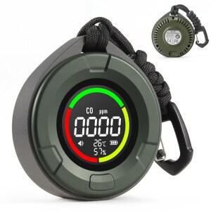 여행용 DS-100 휴대용 일산화탄소 감지기, 140시간 대기, 마그네틱 백이 있는 CO 캠핑, 호텔, 자동차 및 RV를 위한 청각 시각 경보 기능이 3-in-1 모니터