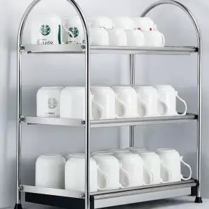 업소용 컵 건조대 접시 중형 설거지 약30개 카페 업소 보관대 중3층