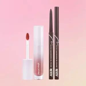 머지 틴트 젤 아이라이너 2개 투명 젤리 볼륨 립 글로이 더 퍼스트 이지드로잉 세트 MNS