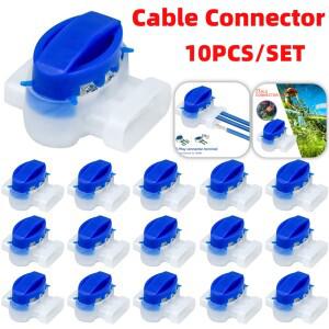 정원용 방수 케이블 클램프 와이어 커넥터 자동 잔디 예초기 3 구멍 터미널 블록 로봇 깎는 기계 세트당 10