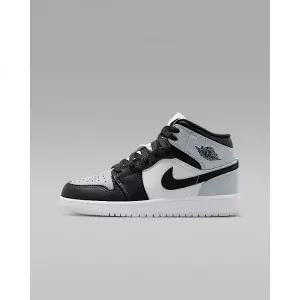 에어 조던 1 미드 주니어 신발 - 블랙/아우라/스쿼드런 블루/블랙 - DQ8423-002