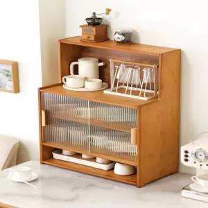 그릇 진열장 찬장 수납장 카페 선반 상업용 머그컵 보관함 빈티지 부엌 미니 수납 다용도