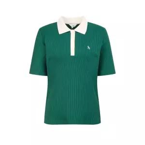 백화점 헤지스 레이디스 카라배색 골지 반팔 폴로 셔츠 HSTS6B401