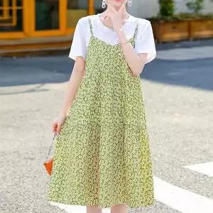 (스타일하우스)원피스 OPS 여자 휴가 바캉스룩 휴양지 나시