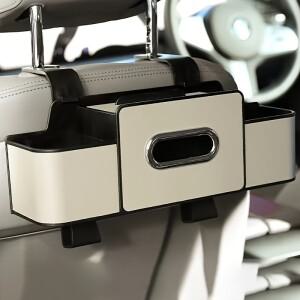 ABS 박스와 티슈 홀더가 있는 자동차 시트 정리함. 간식/음료를 위한 이중 수납 공간. 간편한 설치 모든 차