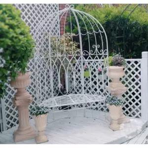 벤치의자 아치형 벤치 철제 카페 야외 공원 장미 빈티지 몽땅