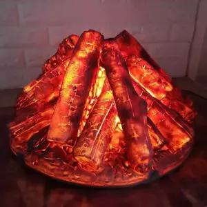 숯 모형 모다불 벽난로 인테리어 불멍 촬영 가짜 소품