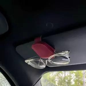 ( )차량용 선글라스 클립 거치대 레드 안경 차랑 용선 케이스 선바이저