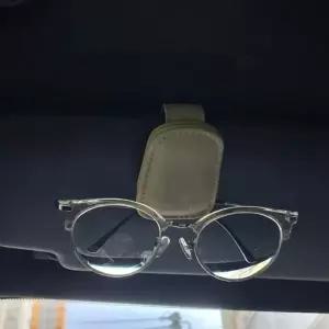 ( )차량용 선글라스 클립 거치대 베이지 안경 차랑 용선 케이스 선바이저