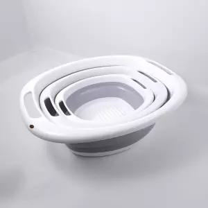 다용도 접이식 세수새아 고무대야 3종세트