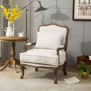 빈티지 쇼파 1인용 미색 등받이 카페 휴식 파티룸