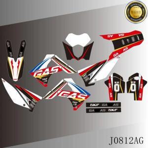 가스 GASGAS EC 125 200 그래픽 데칼 스티커 배경 사용자 정의 번호