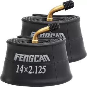 앵글 슈레이더 밸브 스템 14 x 2.125 전기 자전거 튜브 2개 타이어 스쿠터와 호환되는 14x 2.125인치