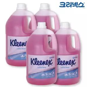 액상형핸드워시 크리넥스 핸드워시 로션 솝 플로럴향 x 4L 4개