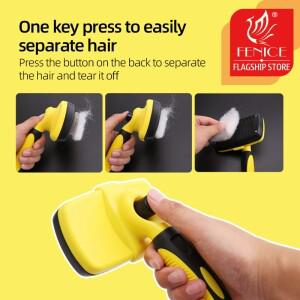 Fenice Deshedding 바늘 빗 개 고양이 Yokie 강아지 애완 동물 브러시 헤어 리무버 레이크 미용 도구