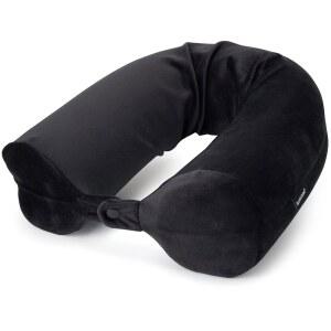 톤 프리 폼 여행용 베개 수면 자동차 비행기 및 여행 지원을 위한 경량 유연 메모리 목 사이즈 원 블랙