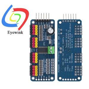라스베리 파이용 서보 모듈 IIC PCA9685 채널 컨트롤러 보드 드라이버 인터페이스 로봇 PWM 드라이브 16