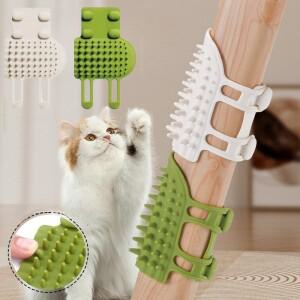 고양이 코너 브러시 빗 마사지기 털 제거 빗  그루밍 셀프 클리닝 벽 스크래처