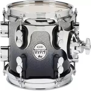 태평양 드럼 PDCM0708STSB 7 x 8 인치 톰 크롬 하드웨어 - 실버에서 블랙 페이드까지