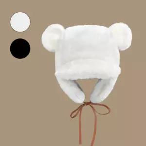 겨울 귀달이 털 모자 보드 귀마개모자 곰뭉치 스키 퍼