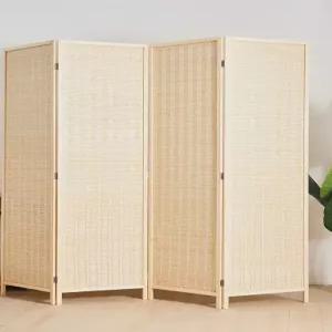 접이식 파티션 나무 이동식 이동식울타리 테라스 야외 라탄 일식집 사무실