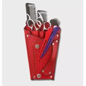 미용 가위집 미용실 벨트 파우치 이발 가위 케이스 RD