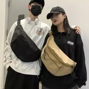 [신상오픈런]빅사이즈슬링백 패브릭 스트릿 반달 무늬없는 크로스백 (30488291)