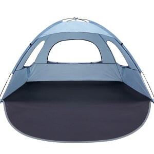 화이트팡 비치 가리개 말뚝 3/4/6/8인용 휴대용 3개의 햇빛 바닥 차단 가이 쉼터 통풍 자외선 라인이 가방 신축성 창문과 텐트 메쉬