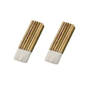 야피기 2PCS 하케 브러시 세트 가마 세척 아크릴 및 수채화용 대나무 페인트 블렌딩 도자기 유약 공예용 소프트 어플리케이터 클래식 스타일 예술가를 위한 용품