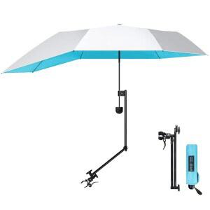 클램프/선 셰이드가 위치 의자 최대 듀오파 야외용 우산 안전한 회전 360도 장착된 조절 50 휴대용 클램프 제공 햇빛 보호를 스포츠