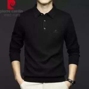 아빠 특집판 남자카라넥니트 뒤꿈치 숄카라 스웨터 자수 봄가을 ible3