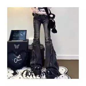 여자청바지 와이드 청바지 부츠컷 데님 바이브 팬츠 슬림핏 원템1