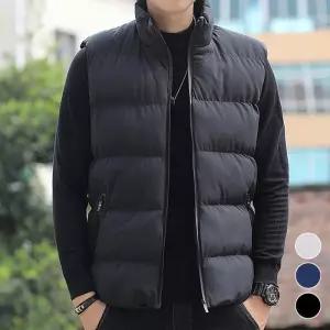 [디작소]남성 댄디 패션 데일리 하이넥 경량 패딩조끼 (31303755)