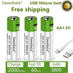 AA 리튬 배터리 USB-C 고속 충전 3800mAh 고용량 | 1시간 30분의 무선 장치용 특수