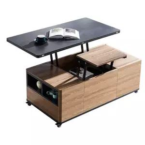 거실 리프트업 테이블 이동식 높이 쇼파 이중 리프트