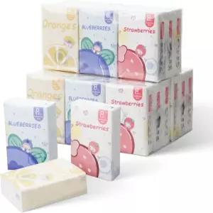 포켓 티슈 여행용 사이즈 페이셜 과일 패턴 팩 작은 개인 미니 귀여운 일회용 손수건 외출 여행 결혼식