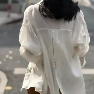 [디작소]백버튼 트임 오버핏 데일리 여름 셔츠 자켓 (39783486)