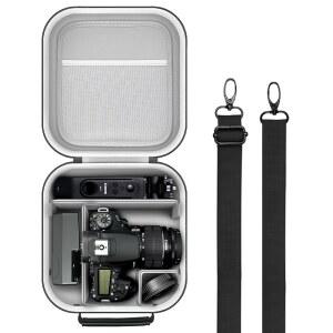 캐논 EOS 레벨 T7 / R100 R50 90D 2000D 니콘 D7100 D7500 소니 알파 ZV-E10과 호환되는 크립토스 여행용 카메라 보관 케이스, 보호 홀더 정리 가방 휴대용