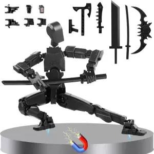 WNWBFM 모델 13 액션 피규어 용 마그네틱 여행 장난감 럭키 로봇 무빙 다양한 제스처 및 플레이 스타일