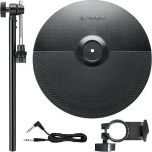 도너 음소거 심벌 세트 12인치 심벌즈 및 스탠드 전기 드럼 키트 더 안정적인 철제 브래킷 신호 케이블