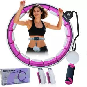 고니데릭스 인피니티 스마트 훌라후프 24 -41 체중 감량용 가중 셀 수 타이밍 칼로리 측정을 위한 LED