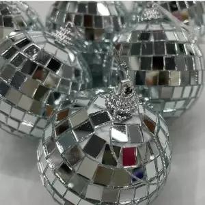 [하프클럽/셀러허브]크리스마스 오너먼트 트리장식 미러볼 6cm 6P