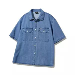 지프 JEEP DUSTY 메탈로고 데님 반팔셔츠 JQ5SHU701LI 361652