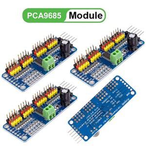 2PCS PCA9685 모터 채널 PWM 모듈 IIC PI 드라이버 ARDUINO 보드 컨트롤러 RASPBERRY 12비트 로봇용 인터페이스 16 서보