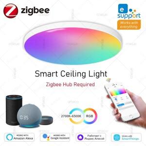 EWelink Zigbee 스마트 천장 조명 24W Led RGBCW Alexa 램프 룸 Yandex Alice