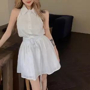 [디작소]여성 썸머 데일리 미니 카라 홀터넥 원피스 (39782471)