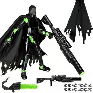 Pthjswj T13 액션 피규어 세트 - (조립) 3D 프린팅 타이탄 13 다관절 이동형 더미 로봇 생일 선물 남아용