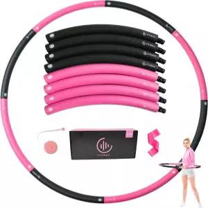 성인 초보자를 위한 웨이트 피트니스 후프 재미있는 운동을 2파운드 훌라 분리 가능한 섹션 8개