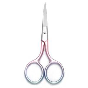 개인 관리용 모타나르 멀티컬러 프로페셔널 그루밍 가위 얼굴 제모 및 귀 코 눈썹 트리밍 스테인리스 스틸 파인 스트레이트 팁 3.9인치(핑크)